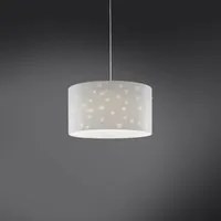 Sospensione Moderna A 5 Luci Pois Xxl In Polilux Bicolor Bianco Made In Italy