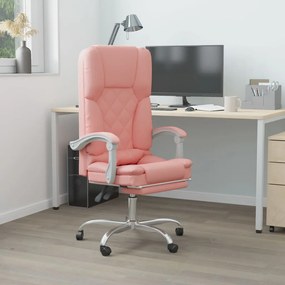 Poltrona Da Ufficio Massaggiante Reclinabile Rosa İn Similpelle /