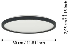 Eglo 901463 - LED RGBW Lampada dimmerabile da esterno ROVITO-Z 13,9W/230V diametro 30cm IP44 nero