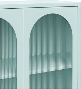 Vetrina in metallo azzurra 80x186x40 cm Luna - Støraa