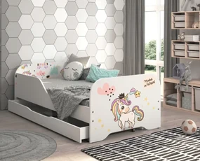 Set Biancheria Da Letto Unicorno Per Bambini Aminata Kids – 135x200 Cm – Cotone Certificato Oeko-Tex, Rosa, Con Federa 80x80 Cm E Chiusura Lampo.