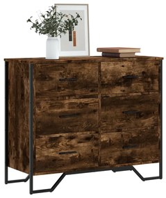 Cassettiera Rovere Sonoma 91x35,5x74,5 Cm İn Truciolato /