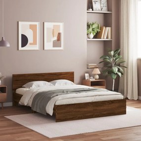 Giroletto Con Testiera Rovere Marrone 140x190 Cm /