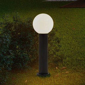 Lindby lampioncino Dangan, bianco, altezza 60 cm, vetro, metallo