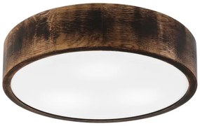 Plafoniera bagno OAK SMOKY 3xE27/15W/230V IP54 Ø37,5 cm rovere/marrone