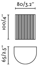 FARO 40529 - Applique SOLE 1xGU10/8W/230V color mattone ondulato arrotondato