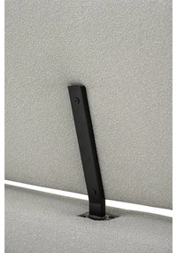 Letto matrimoniale imbottito grigio chiaro con doghe in legno 180x200 cm Odette - Scandic