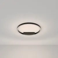 Lampadario A Sospensione Moderno Rim Alluminio Nero 1 Led 37W