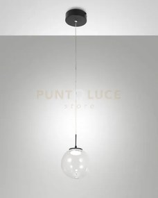 Ariel sospensione 1 luce traspararente goccia d.15cm a led cct 2700...