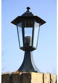 Lampione da Giardino Verde Scuro/Nero in Alluminio