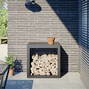 Rastrelliera Per Legna Da Ardere Antracite 60x40x60 Cm Acciaio /