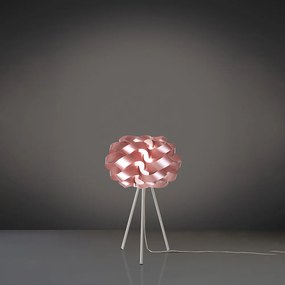 Lampada Da Tavolo A Treppiede 1 Luce Cloud In Polilux Rosa Metallico Made In Italy