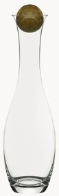 Caraffa in vetro soffiato con tappo in legno di quercia Nature, 1 L