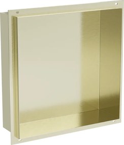 Mexen X-Wall-NR mensola da incasso senza flangia 30 x 30 cm, oro spazzolato - 1951303010