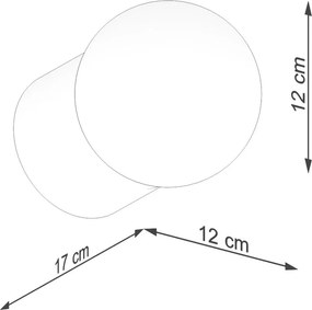 Lampada da parete bianca/di colore naturale ø 12 cm Surtur – Sollux