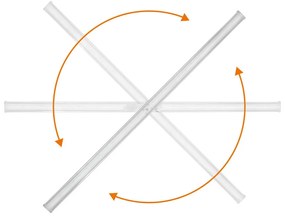 Lampada LED Lineare 42W binario Trifase 120cm 90° con driver Philips Colore Bianco Variabile CCT