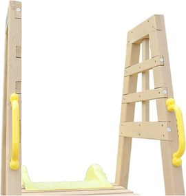 Scivolo da Giardino 262x60x183cm Certificato Fsc in Legno Giallo...