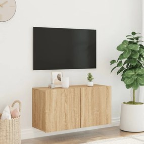 Mobile tv a parete rovere sonoma 80x30x41 cm