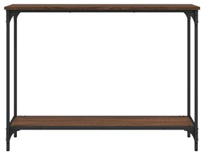 Tavolo consolle rovere marrone 101x30,5x75 cm legno multistrato