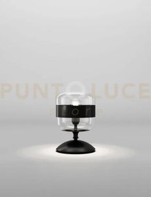 Futura lampada da tavolo p cristallo nero montatura nero opaco 1 lu...