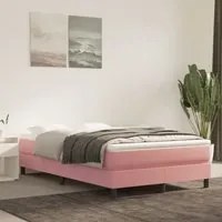 Giroletto a Molle con Materasso Rosa 120x200 cm in Velluto 3144326