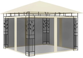Gazebo Con Zanzariera 3x3x2,73 M Crema 180 G/m² /