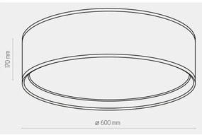 Plafoniera BILBAO 4xE27/15W/230V d. 60 cm nera/oro