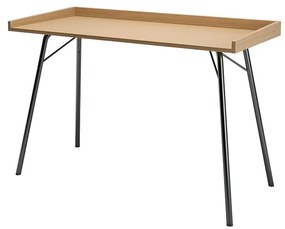 Tavolo da lavoro con piano in rovere 52x115 cm Rayburn - Woodman