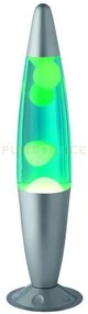Lava  lampada ogiva gadget alluminio + verde h.41cm