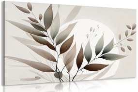 Stampa su tela – Foglie minimaliste in design boho