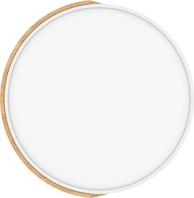 Plafoniera LED Rotonda 36W CCT Ø500mm Legno/Bianco