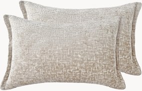 Cuscini in ciniglia fatti a mano Orchid, set di 2