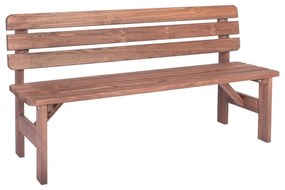 Panchina da giardino in legno marrone Miriam - Rojaplast