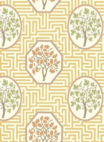 GP & J Baker Carta da parati Royal Maze - Ochre