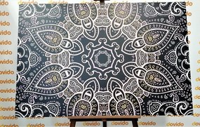 Quadro su tela – Mandala con motivo indiano