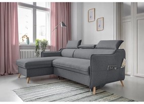 Divano letto angolare grigio scuro (angolo sinistro) Sweet Harmony - Miuform