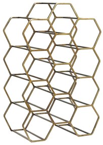 Portabottiglie in metallo color bronzo per 12 bottiglie Salbris - Light &amp; Living