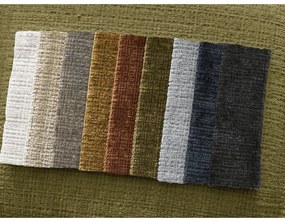 Divano angolare color kaki (con penisola a destra/con chaise lounge) con rivestimento in ciniglia Leonore – Bobochic Paris