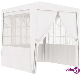 vidaXL Gazebo Professionale con Pareti 2x2 m Bianco 90 g/m²