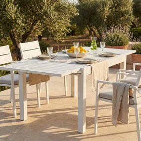 JERRI - tavolo da giardino in alluminio 90 X 90/180