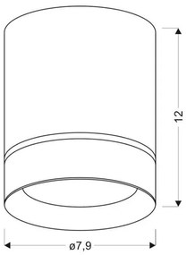 Luce Spot TUBA 1xGU10/15W/230V bianco