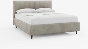 ONYX letto imbottito con vano contenitore e testiera verticale in tessuto certificato Oeko-Tex®