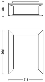 Philips 17293/93/16 - Applique da esterno KARP 1xLED/6W/230V IP44