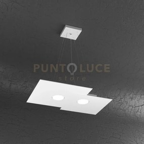 Plate sospensione 2+1 luci biemissione bianco 1129-s2 r+1-bi