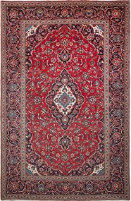 Kashan Tappeto 310x200 Rosso (Iran) Annodato A Mano