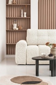 Divano angolare componibile color crema allungabile/con contenitore (con penisola a destra) Lulu – Miuform