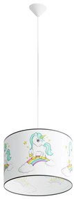 Sollux SL.1413 - Lampadario a sospensione per bambini UNICORN 1xE27/15W/230V diametro 40 cm
