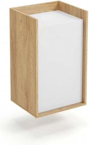 Comò modulare Mobius 1D in legno naturale/bianco - H83 cm