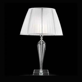 Lampada da tavolo RAVEL 40x63 cm in vetro lavorato a mano Cromo