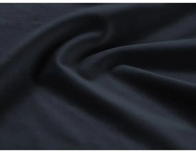 Divano blu scuro allungabile e con contenitore con rivestimento in velluto 235 cm Kyoto – Cosmopolitan Design